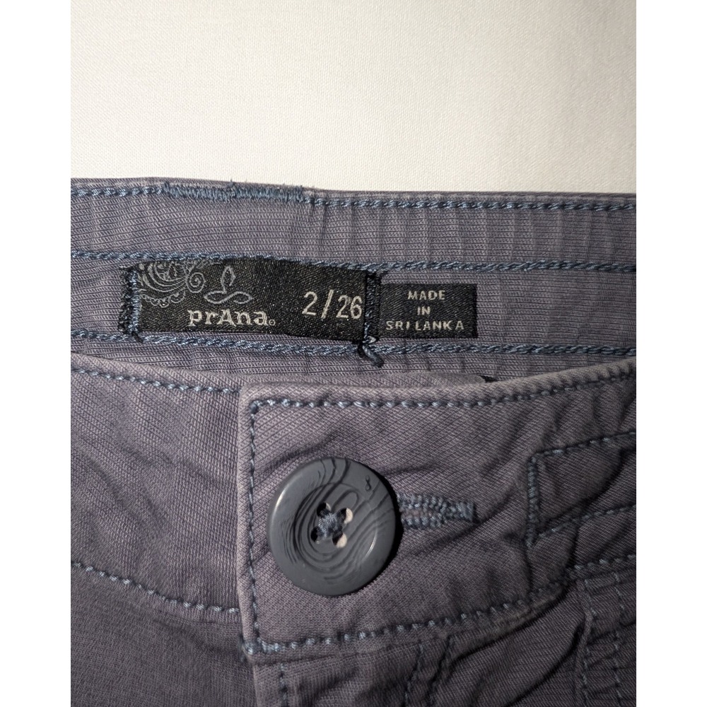 prAna Gray Organic Cotton Utility Shorts Women's Size 2 Hiking Outdoor - Picture 2 of 7
